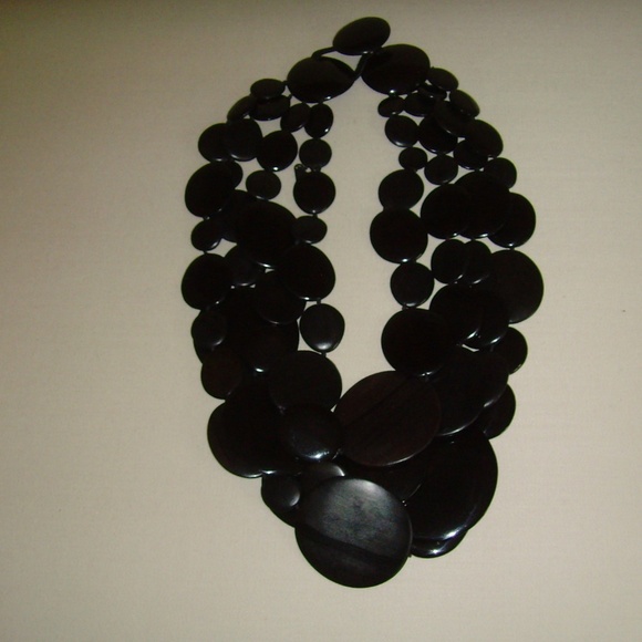 MONIES Gerda Lynggaard Multi-Strand Wooden Disc Necklace - Picture 9 of 16
